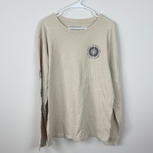 Hurley Beige Long Sleeve Tee with Graphic Size Men Large Brand New With Tags